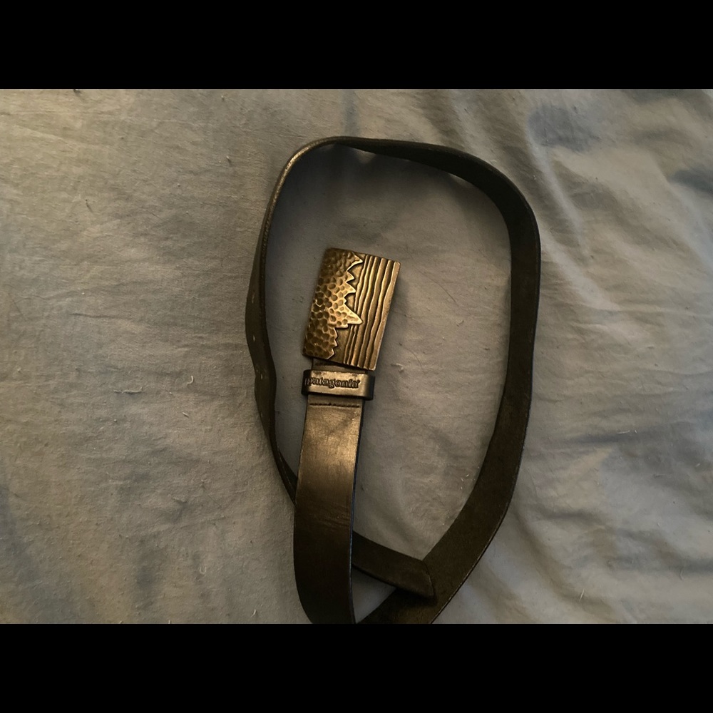 Patagonia black leather belt